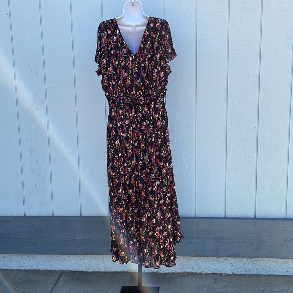 LANE BRYANT SHIMMERING FLORAL MAXI DRESS SIZE 20 - Picture 5 of 13